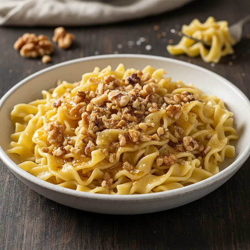 Cevizli Makarna tarifi - 2 kişilik 41 TL maliyet