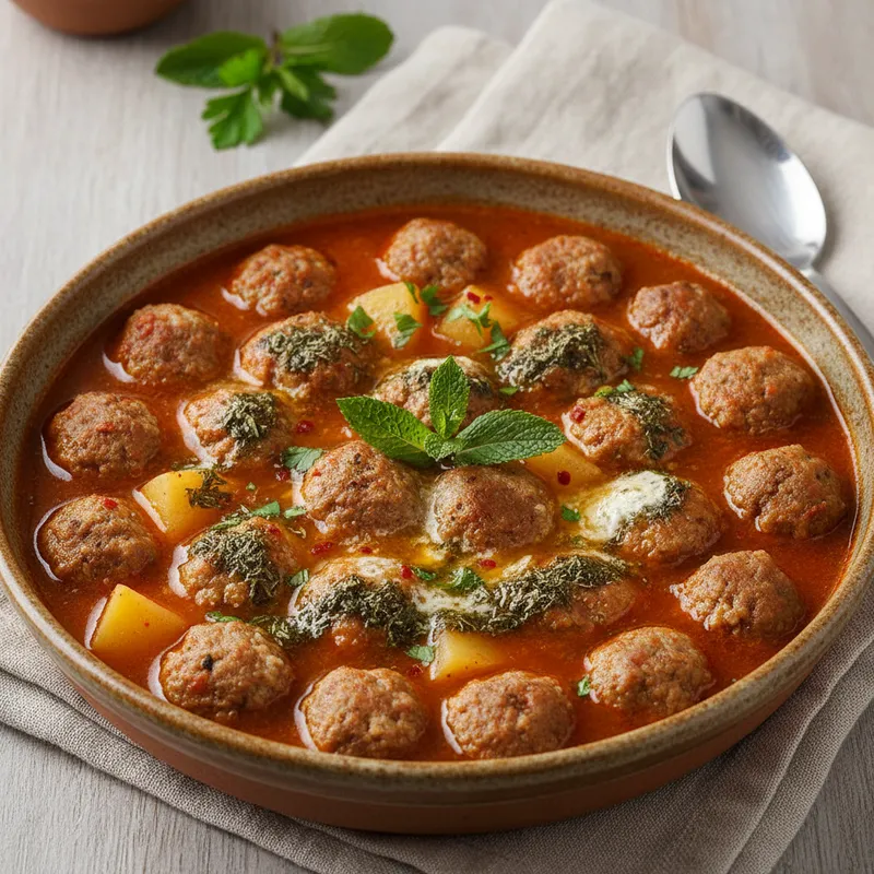 Bulgurlu Sulu Köfte tarifi - 4 kişilik 266 TL maliyet