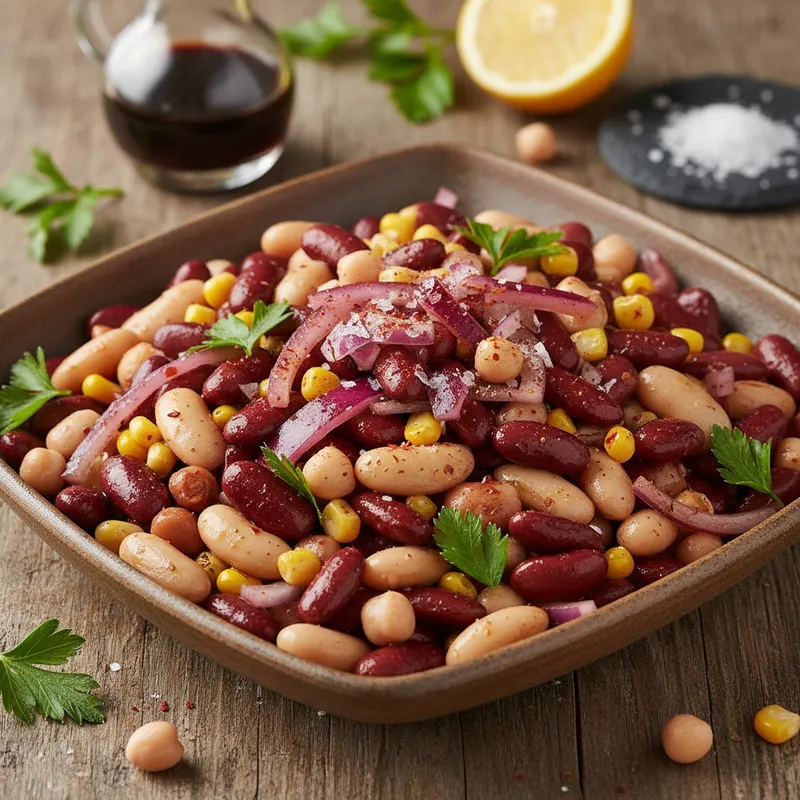 Üç Fasulye Salatası tarifi - 4 kişilik 190 TL maliyet