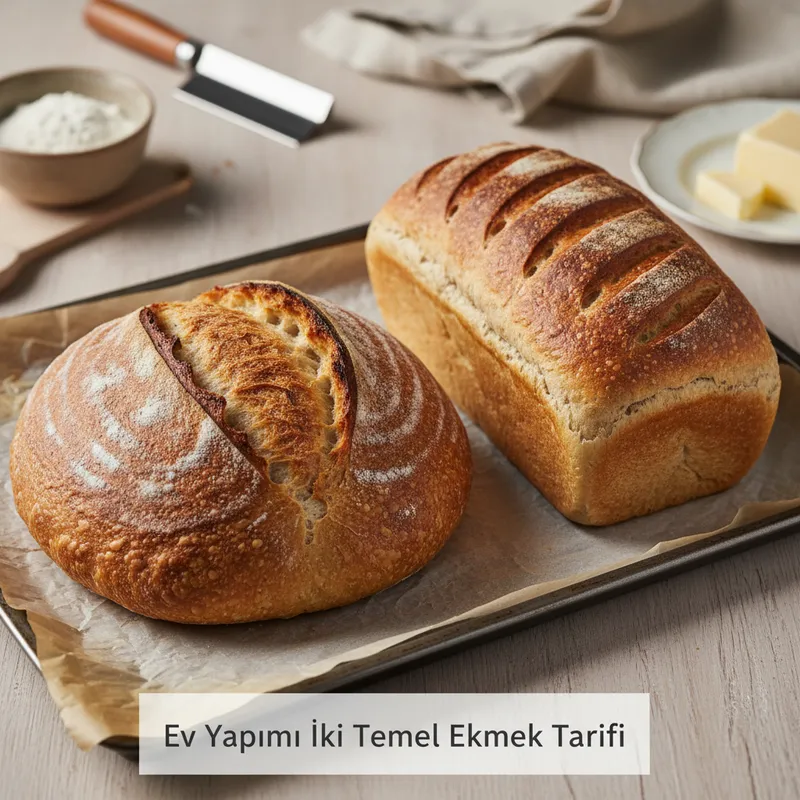Ev Yapımı İki Temel Ekmek Tarifi tarifi görseli - 4 kişilik 19 TL