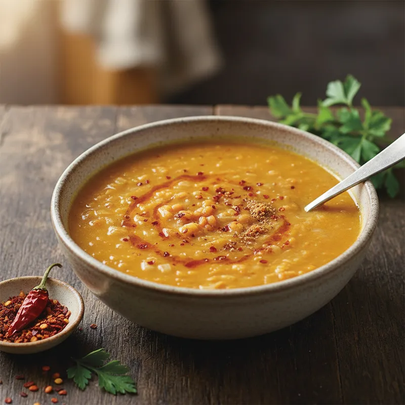Tavuk Suyuna Mercimek Çorbası tarifi görseli - 4 kişilik, 49 TL maliyet