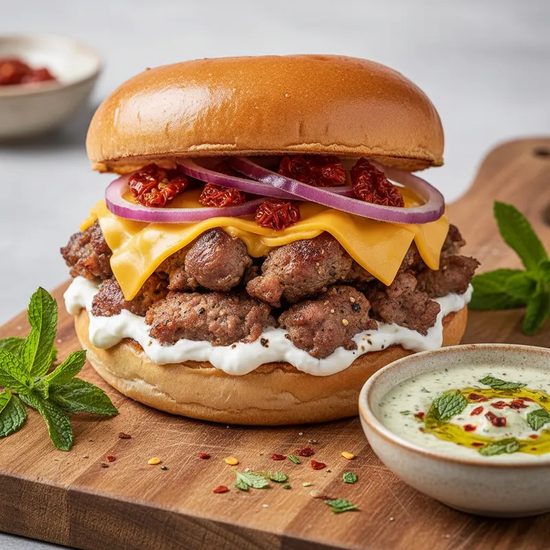 Kavurma Burger tarifi görseli - 2 kişilik 1744 TL
